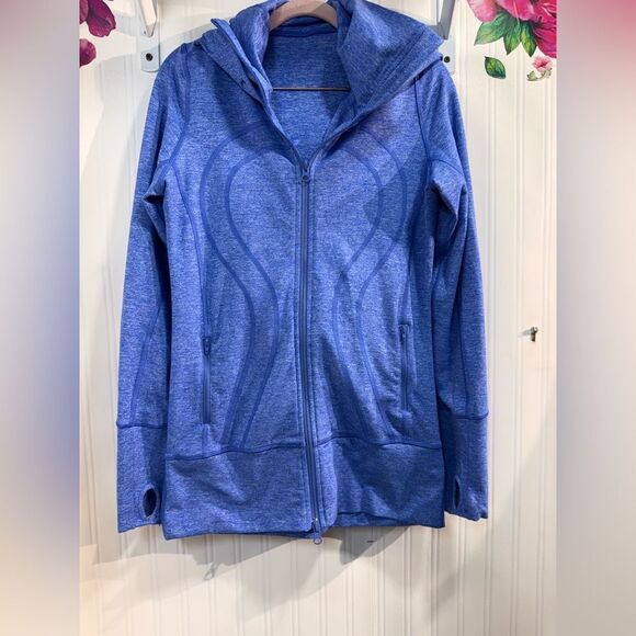 LULULEMON IN STRIDE JACKET - Blue Zip-Up Sz 6 - Picture 3 of 11